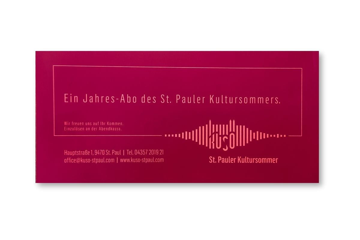 Gutschein für ein ABO des 46.St. Pauler Kultursommers